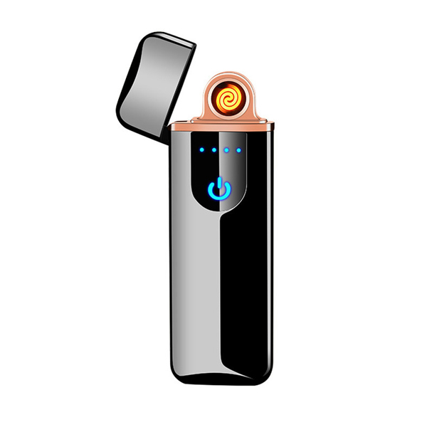 Touch Sensor Rechargeable Electric Fingerprint Flameless Smoking Lighter Ultra-thin Cigarette Lighter - Customize Cage